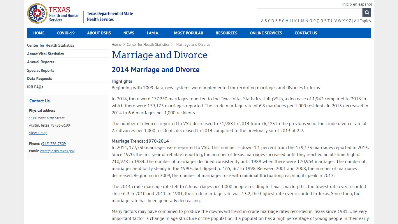 Marriage and Divorce - Texas